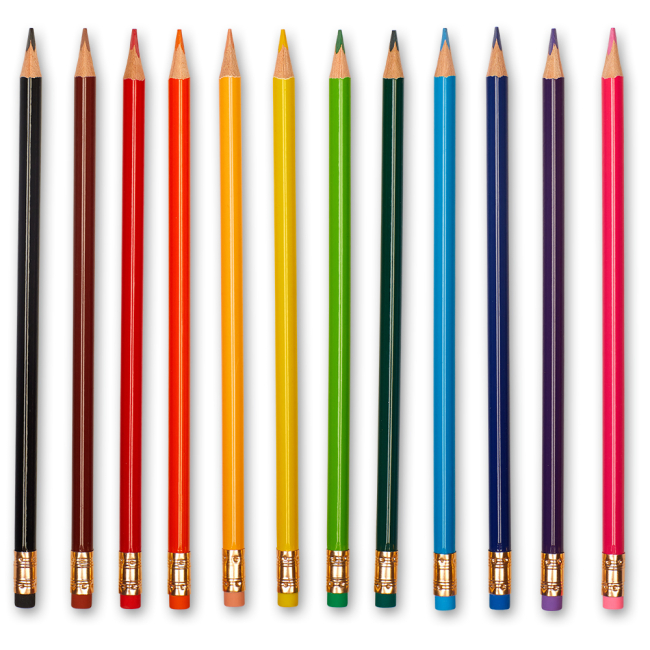 Канцтовары - Карандаши Школярик трехгранные с резинкой 12 цветов (312119001-UA)#2