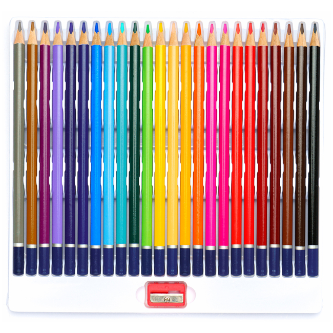 Канцтовары - Карандаши Школярик трехгранные 24 цвета (312110003-UA)#2
