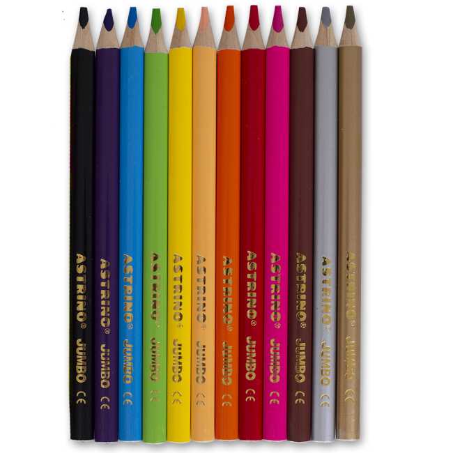 Канцтовары - Карандаши Школярик Джамбо Unicorn круглые 12 цветов (312221007-UA)#2