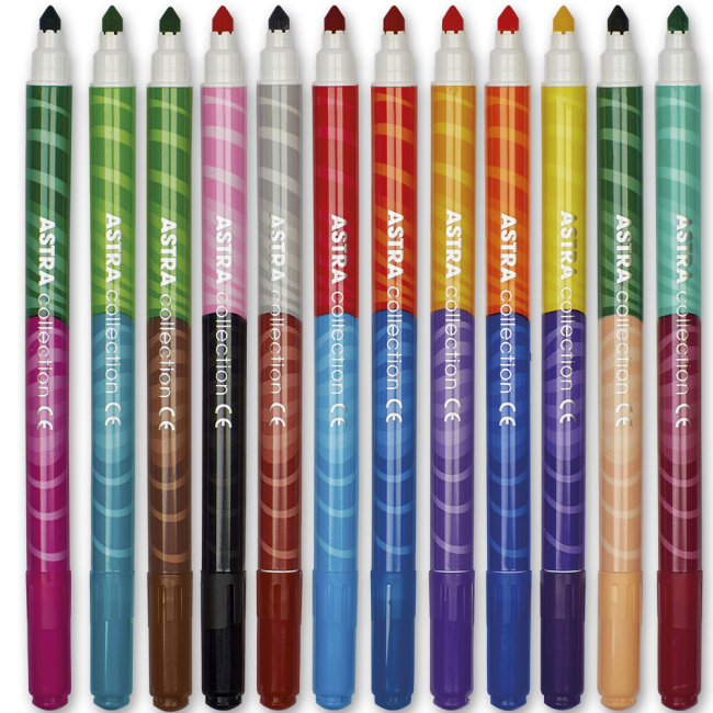 Канцтовари - ​Набір фломастерів двосторонніх Школярик 24 кольори (314118001-UA)#2