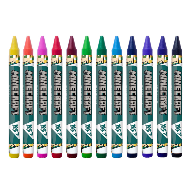 Канцтовари - Набір воскових олівців Yes Minecraft 12 штук (590142)#2