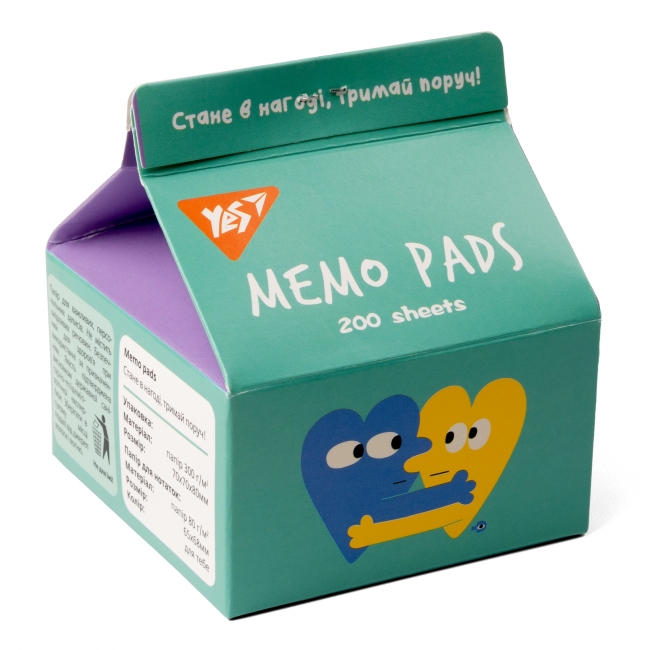 Канцтовары - Бумага для записей Yes Tetra Pak Stand with Ukraine 200 листов (170361)#2