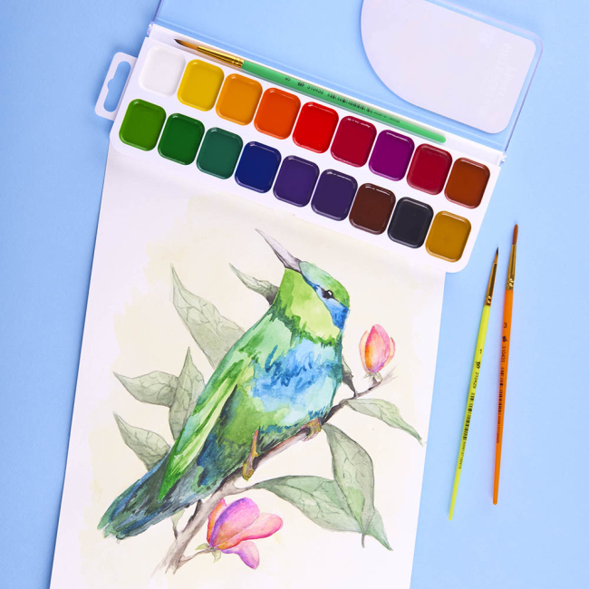 Канцтовари - Фарби акварельні медові Yes Minecraft 18 кольорів (110280)#4