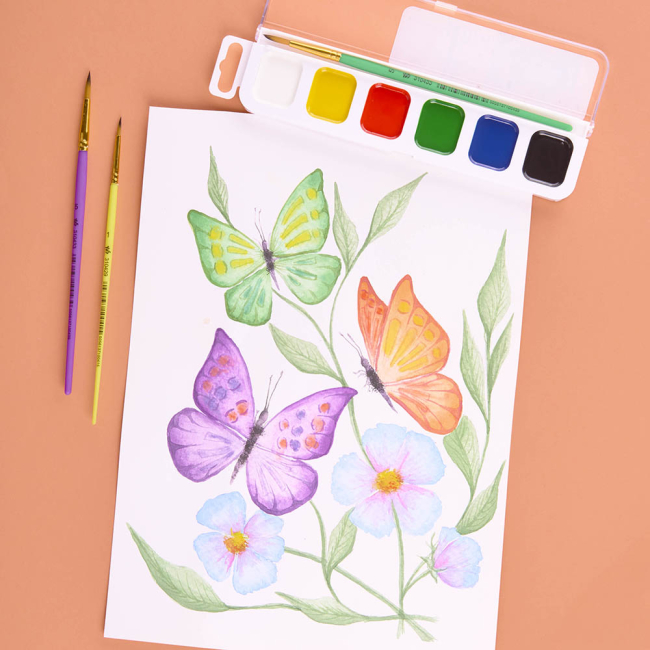 Канцтовары - Краски акварельные Yes Orange Line 6 цветов (110297)#4