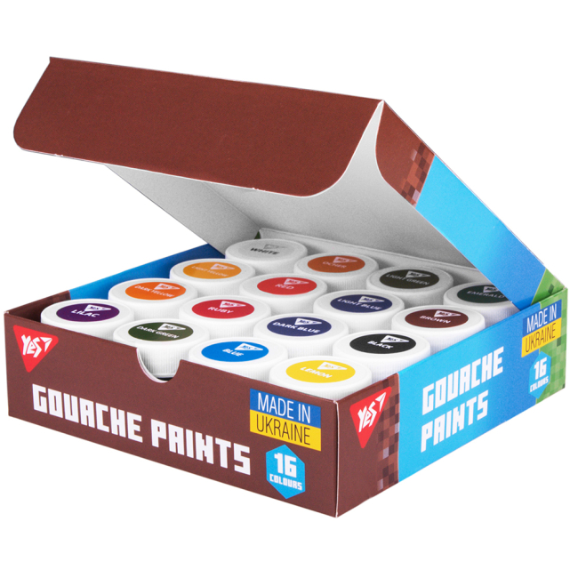 Канцтовари - Фарби гуаш Yes Minecraft 16 кольорів (230408)#3