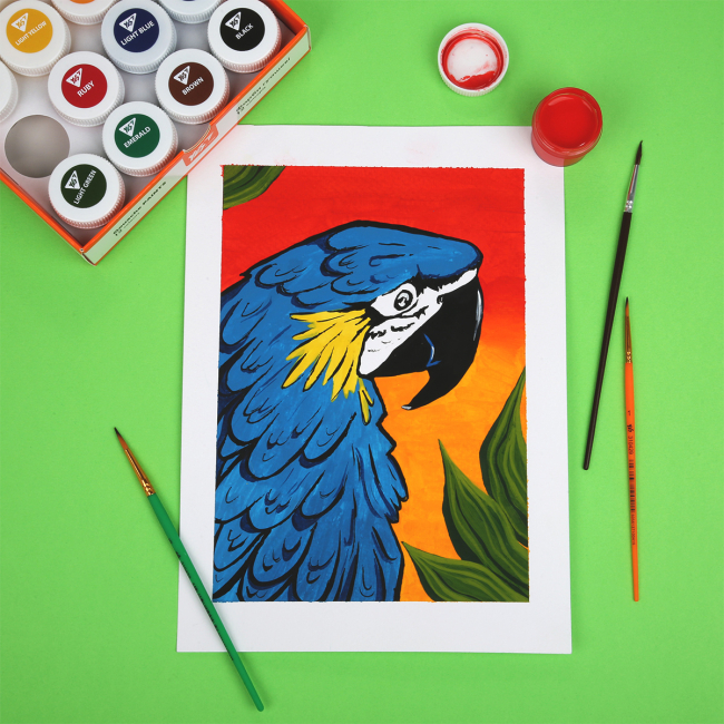 Канцтовари - Фарби гуаш Yes Orange Line 16 кольорів (230433)#5