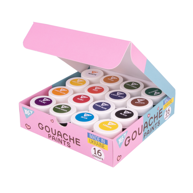 Канцтовари - Фарби гуаш Yes Pusheen 16 кольорів (230403)#3