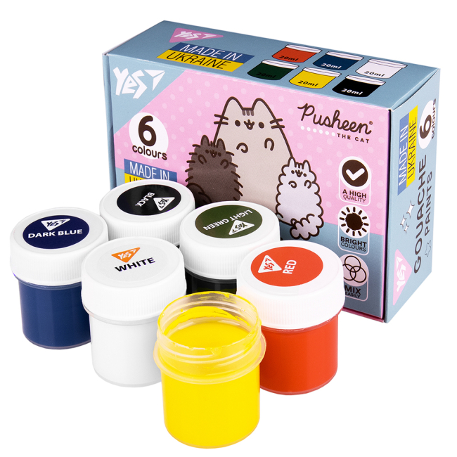 Канцтовары - Краски гуашь Yes Pusheen 6 цветов (230400)#4