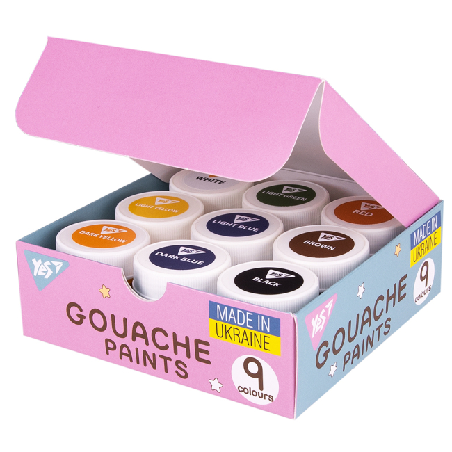 Канцтовары - Краски гуашь Yes Pusheen 9 цветов (230401)#3