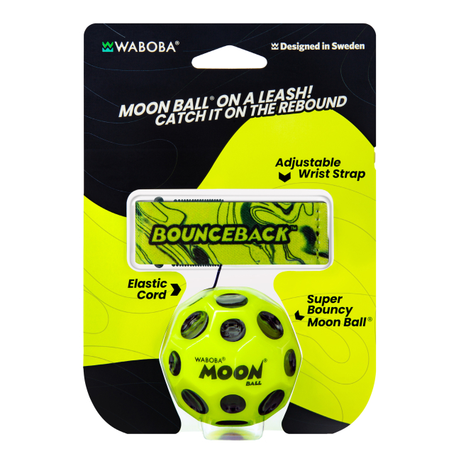 Спортивні активні ігри - М'яч-стрибун Waboba Moon ball Space на резинці жовтий (330C04_A/2)#3