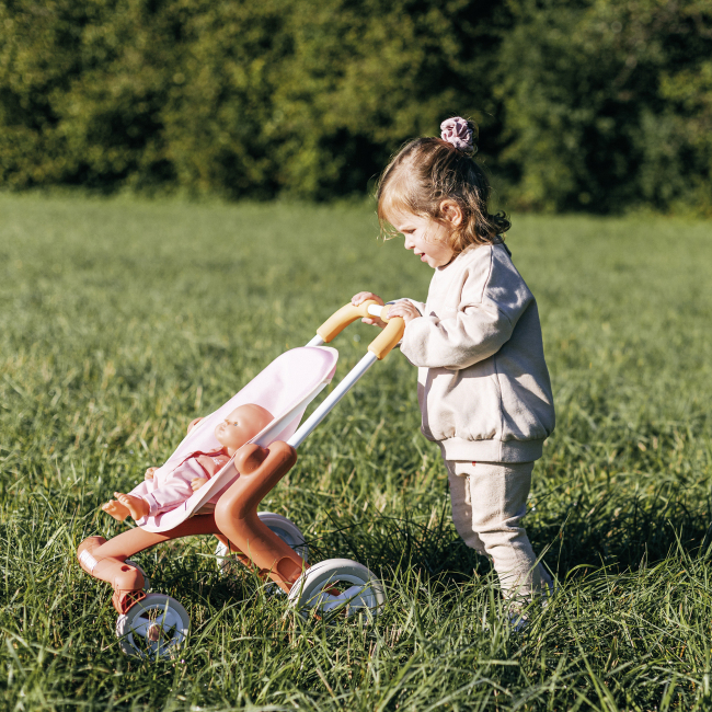 Транспорт і улюбленці - Коляска для ляльки Smoby Baby Nurse Теракотова пудра Прогулянка (7600251224)#4