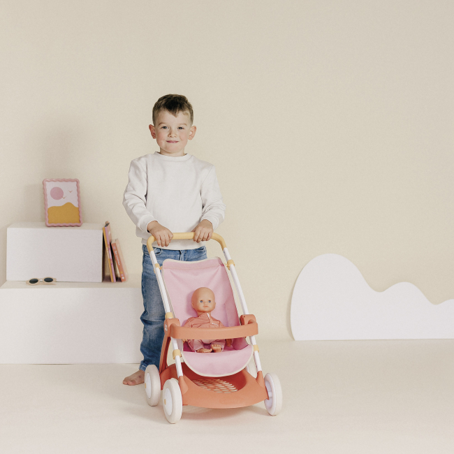 Транспорт і улюбленці - Коляска для ляльки Smoby Baby Nurse Теракотова пудра Прогулянка (7600254024)#3