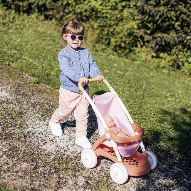 Транспорт і улюбленці - Коляска для ляльки Smoby Baby Nurse Теракотова пудра Прогулянка (7600254024)#4