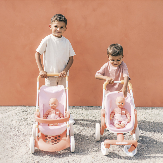 Транспорт і улюбленці - Коляска для ляльки Smoby Baby Nurse Теракотова пудра Прогулянка (7600254024)#5