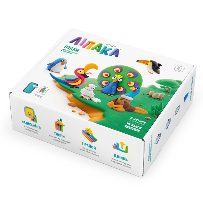 Набори для ліплення - Меганабір пластиліну Ліпака Птахи (15013-UA01)#2