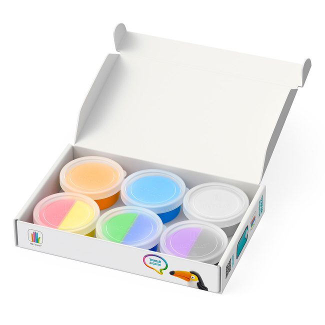 Наборы для лепки - Набор пластилина Ліпака Птицы: Пингвин, павлин, тукан (60026-UA01)#2