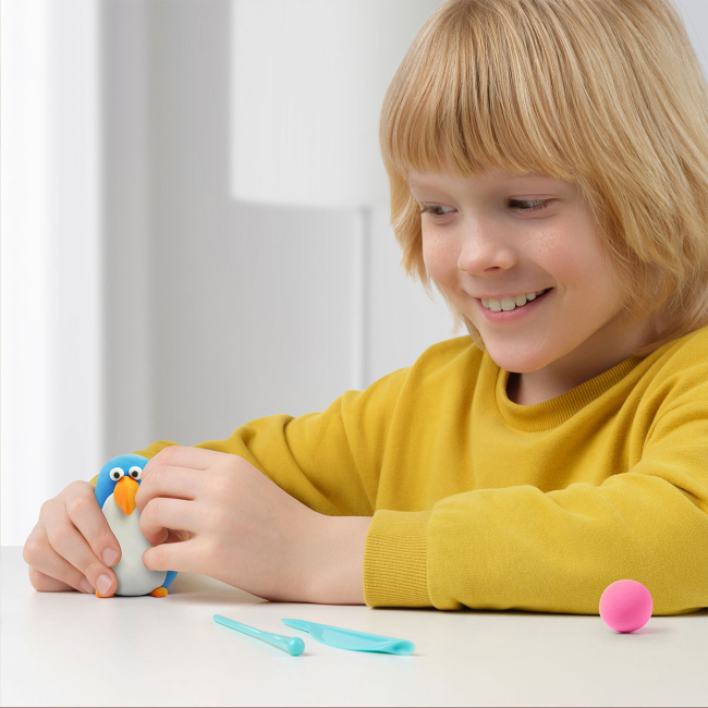 Наборы для лепки - Набор пластилина Ліпака Птицы: Пингвин, павлин, тукан (60026-UA01)#4