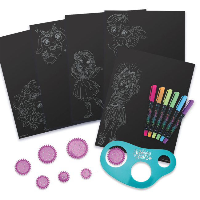 Наборы для творчества - Набор для творчества Nebulous Stars Скетчбук Звездный спирограф (11383)#3