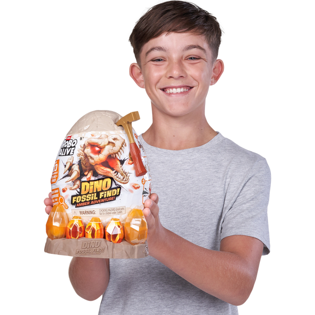 Фігурки тварин - Набір-сюрприз Robo Alive Бурштинові розкопки динозавра S1 (71153)#5