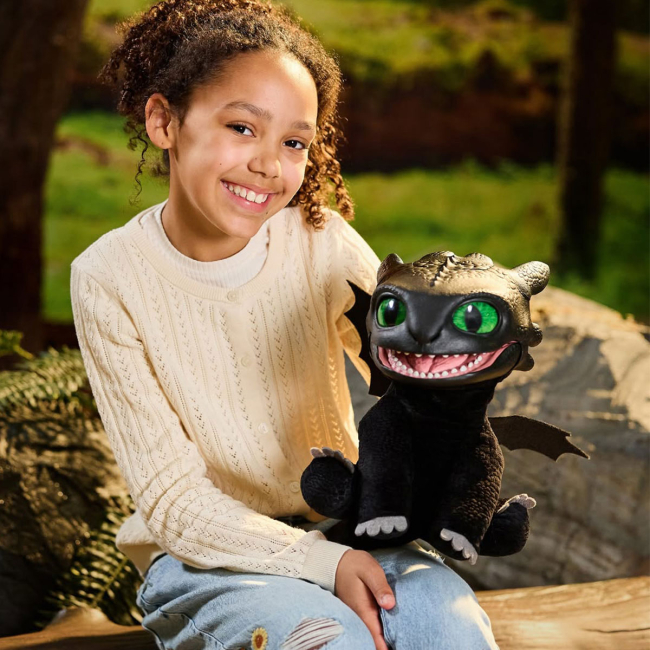 Персонажі мультфільмів - Інтерактивна іграшка Real FX Беззубик (HTTYD-1001-01)#5
