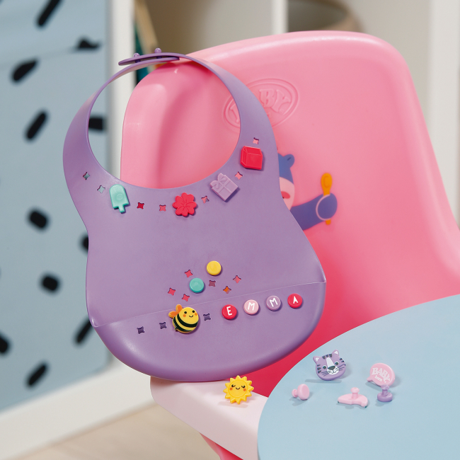 Одяг та аксесуари - Нагрудник для ляльки Baby Born Pinplay Стильне годування (837221)#2