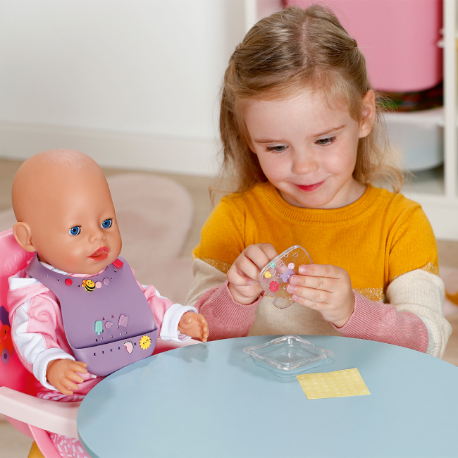 Одяг та аксесуари - Нагрудник для ляльки Baby Born Pinplay Стильне годування (837221)#5