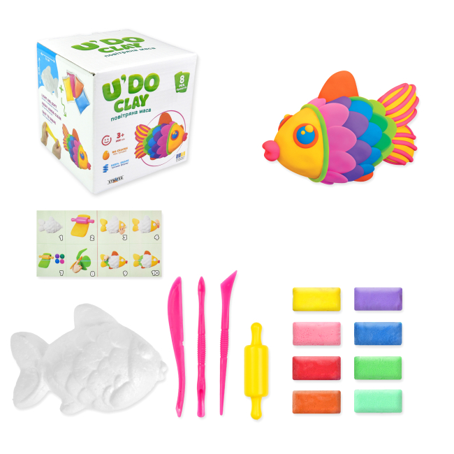Набори для ліплення - Маса для ліплення Strateg U DO Clay Рибка (30748) (4823113884321)#2