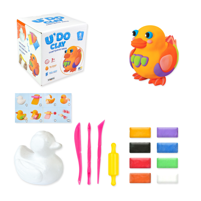 Набори для ліплення - Маса для ліплення Strateg U DO Clay Каченя (4823113884314)#2