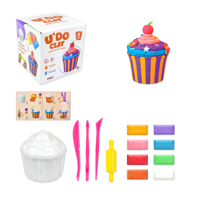 Набори для ліплення - Маса для ліплення Strateg U DO Clay Кекс (4823113884307)#2