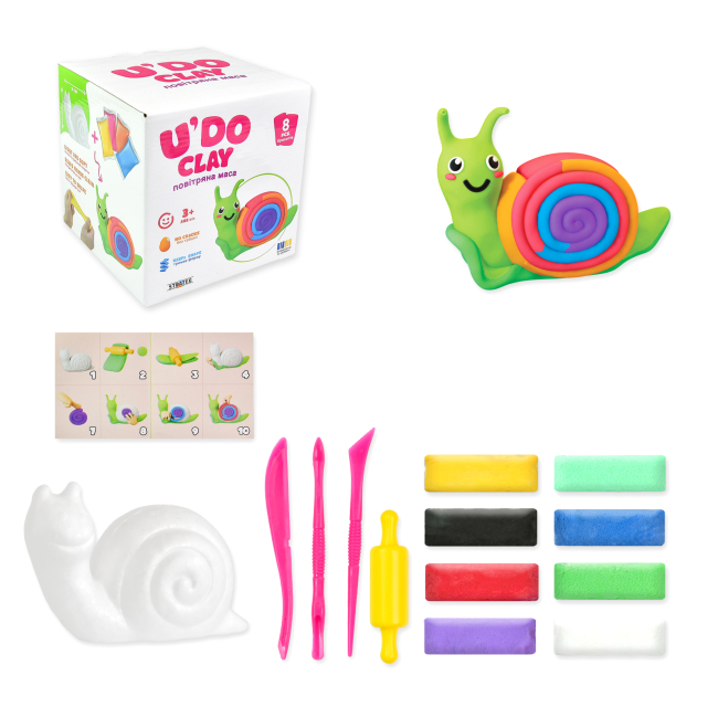 Наборы для лепки - Масса для лепки Strateg U DO Clay Улитка (4823113884130)#2