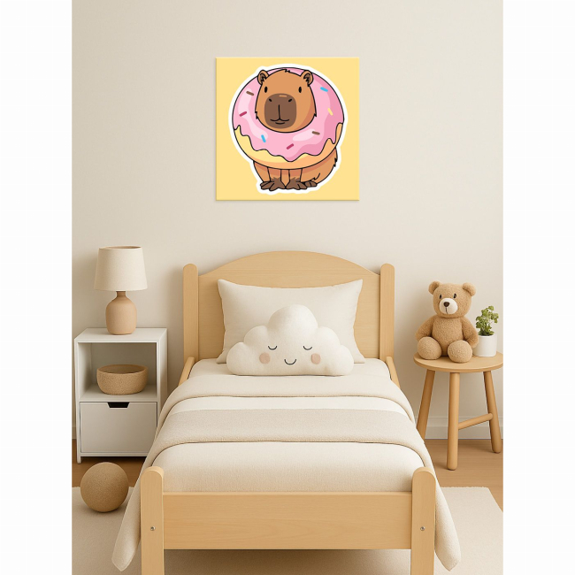 Товари для малювання - Картина за номерами Ідейка Солодкий капібара 30х30 см (KHO6742)#2