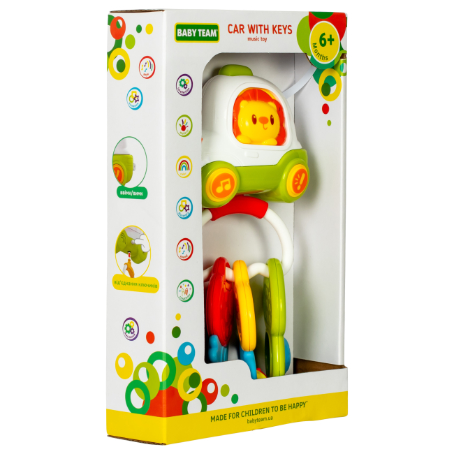 Розвивальні іграшки - Розвивальна іграшка Baby Team Машинка з ключиками (8657)#4