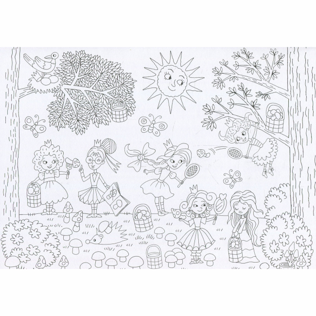 Розмальовки та актівітібуки (2-6 років) - ​Книжка «Принцески. Не просто розмальовка» Василь Федієнко (9789664295137)#4