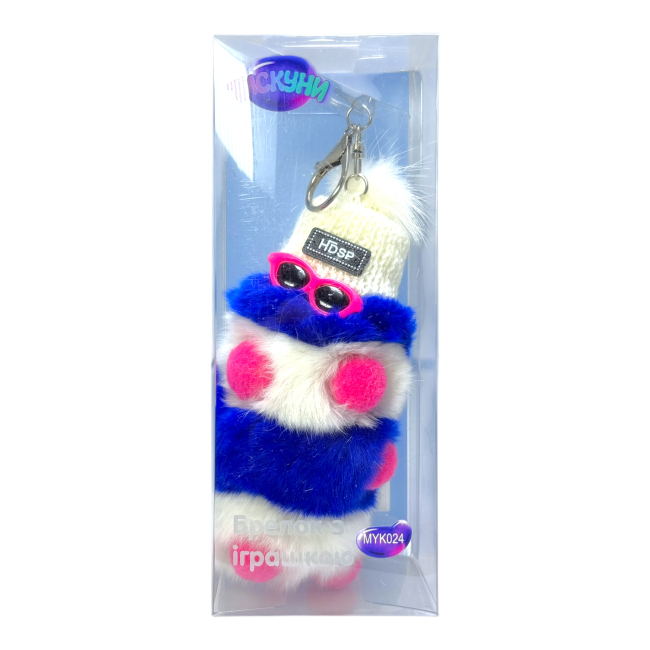 Брелоки - Брелок Тискуни біло-синій 15 см (MYK024)#2