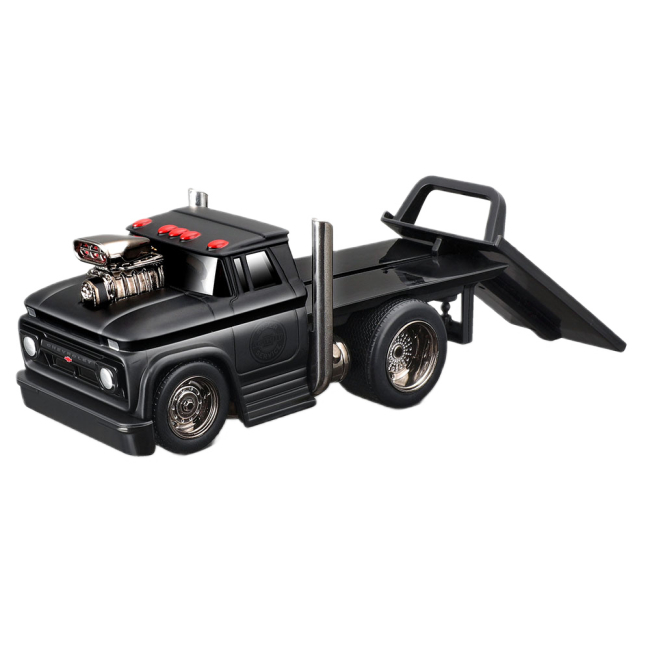 Транспорт і спецтехніка - Ігровий набір Maisto Muscle Machines Трейлер-транспортер та машинка 1966 Chevrolet C60 Flatbed 1993 Chevrolet 454 SS Pickup (11532/9)#3