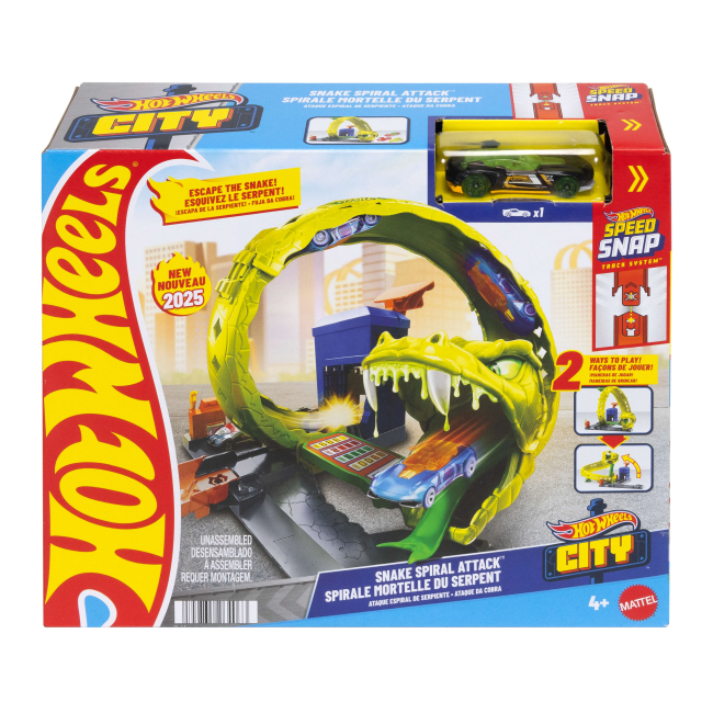 Автотреки - Игровой набор Hot Wheels City Спиральная атака Змеи (JBM63)#4