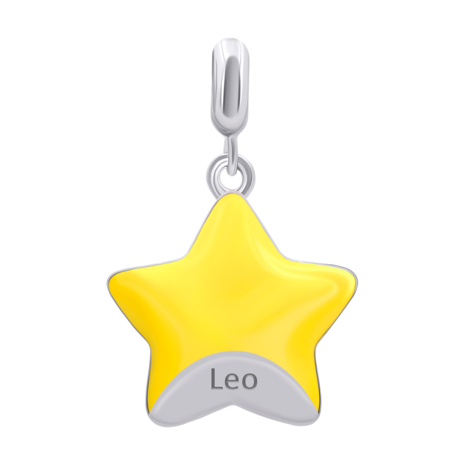 Ювелірні прикраси - Кулон UmaUmi Zodiac Лев з помаранчевою та жовтою емаллю (2210000006591)#3