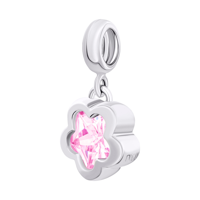 Ювелірні прикраси - Кулон UmaUmi Like Mom Квітка сяюча з рожевим фіанітом (2210000025721)#2