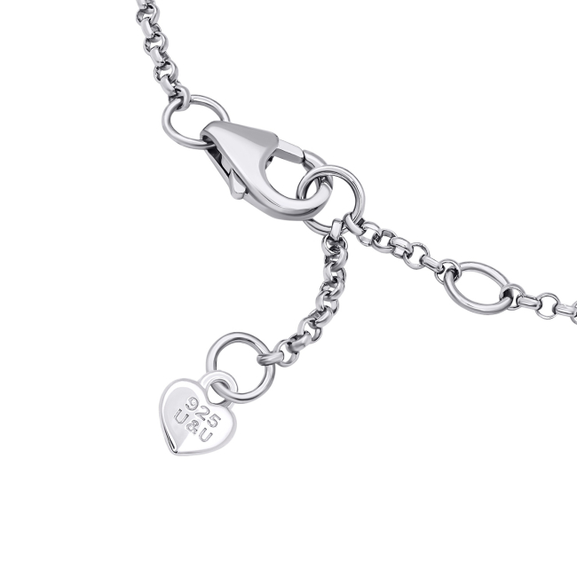 Ювелірні прикраси - Браслет UmaUmi Symbols Серденько з червоною емаллю та фіанітами (2210000018877)#3