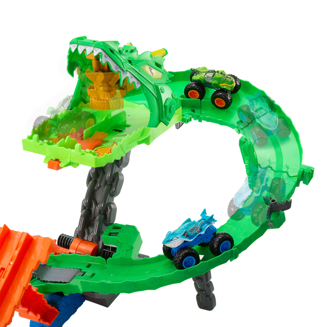 Автотреки - Игровой набор Hot Wheels Monster Trucks Атака огненного дракона (JFR06)#3