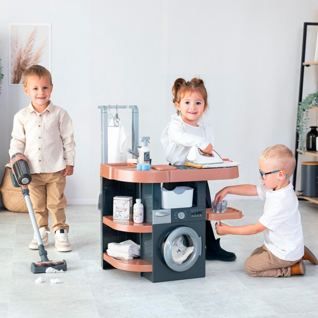 Дитячі кухні та побутова техніка - Ігровий набір Smoby Пральна кімната з пилососом Ровента 3 в 1 (7600330327)#3