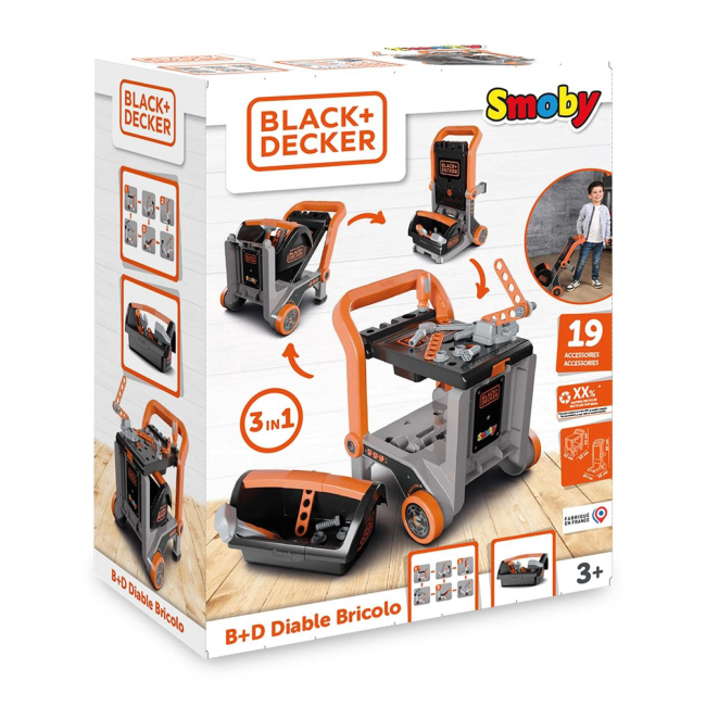 Набори професій - Ігровий набір Smoby Блек та Деккер Пересувна майстерня 3 в 1 (7600360220)#2
