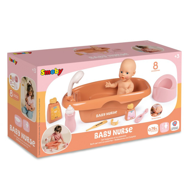 Мебель и домики - Ванная для пупса Smoby Беби Ньорс Терракотовая пудра (7600220383)#2