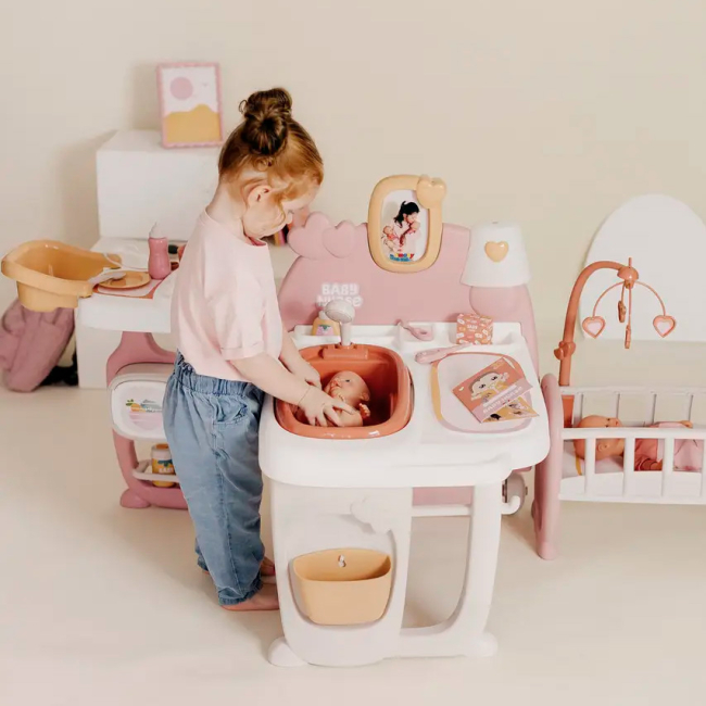 Меблі та будиночки - Ігровий центр  Smoby Бебi Ньорс Терракотова пудра Кiмната малюка (7600220394)#4