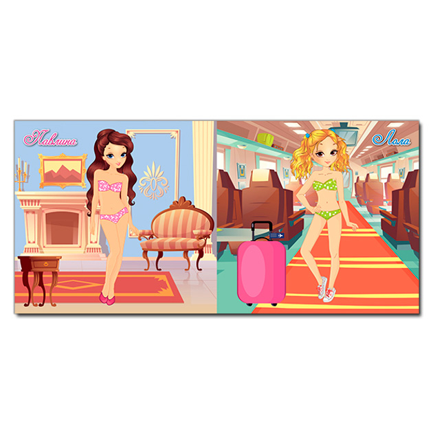 Розмальовки та актівітібуки (2-6 років) - Книжка «Одягни ляльку. Яскраві наліпки. Бузкова» (9786175369562)#2