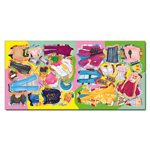 Розмальовки та актівітібуки (2-6 років) - Книжка «Одягни ляльку. Яскраві наліпки. Бузкова» (9786175369562)#4