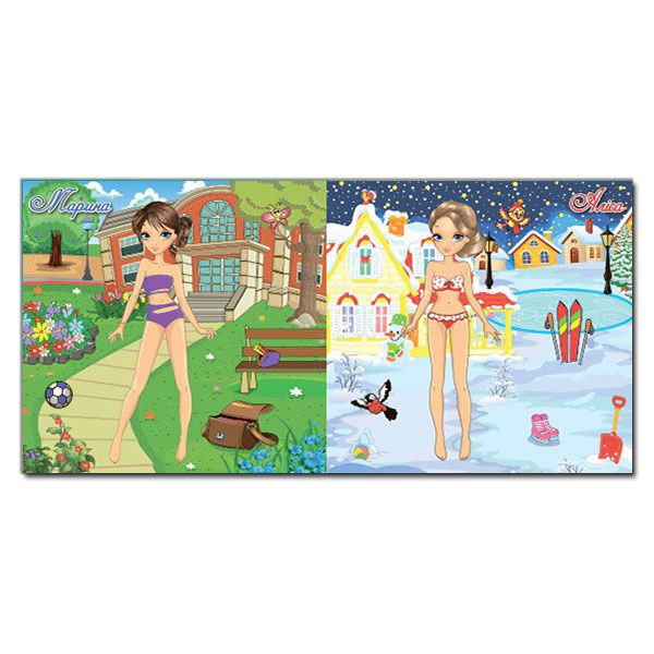 Раскраски и активитибуки (2-6 лет) - Книжка «Одягни ляльку. Яскраві наліпки. Жовта» (9786175367094)#2