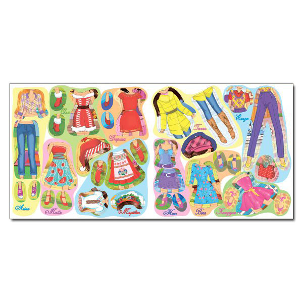 Розмальовки та актівітібуки (2-6 років) - Книжка «Одягни ляльку. Яскраві наліпки. Рожева» (9786175367087)#4