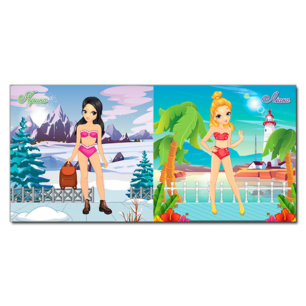 Раскраски и активитибуки (2-6 лет) - Книжка «Одягни ляльку. Яскраві наліпки. Салатова» (9786175369548)#2