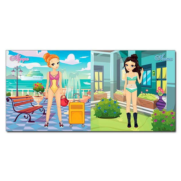 Раскраски и активитибуки (2-6 лет) - Книжка «Одягни ляльку. Яскраві наліпки. Салатова» (9786175369548)#3